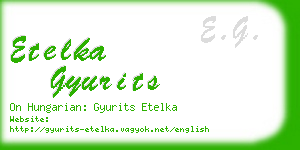 etelka gyurits business card